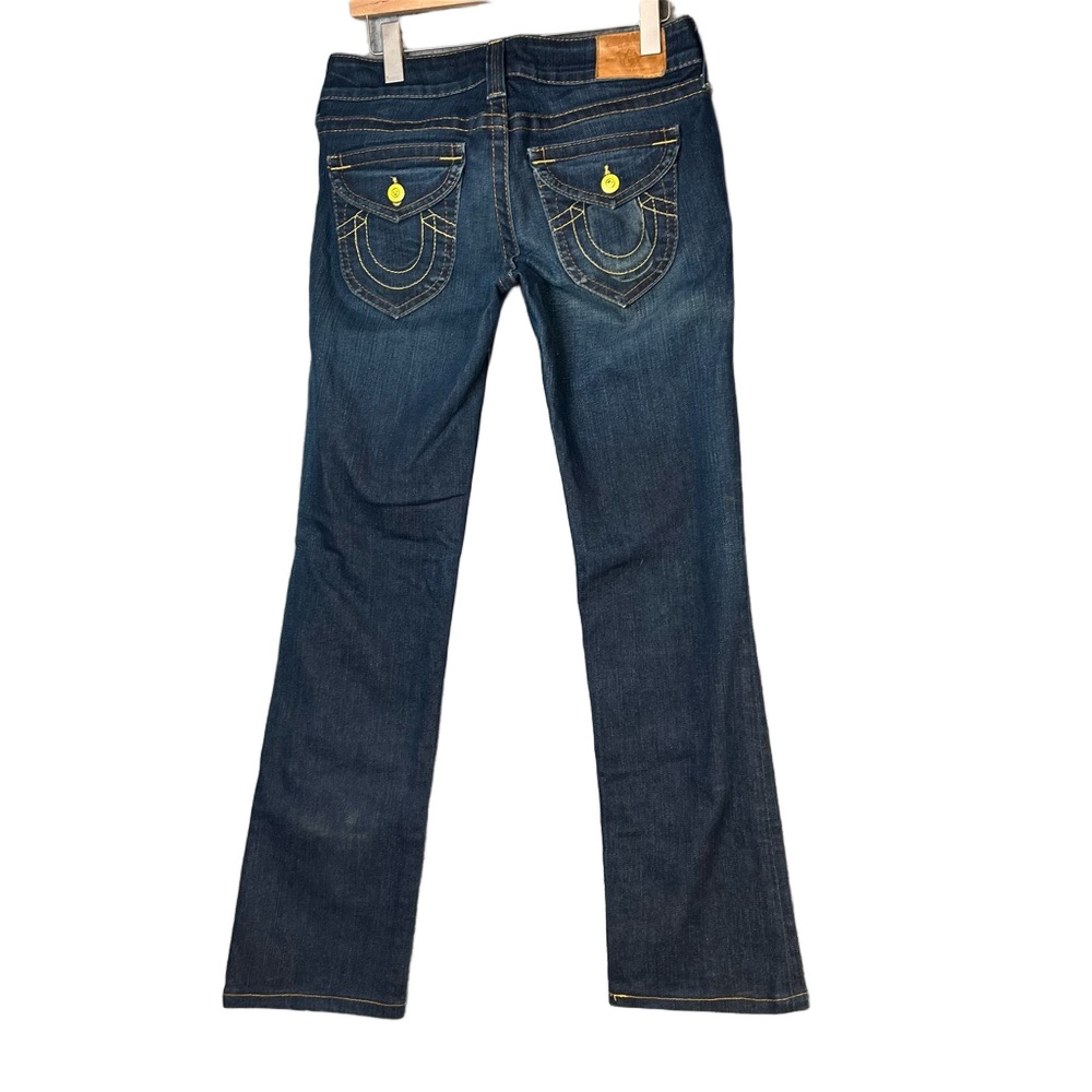 Y2K Vintage True Religion Joey Twisted Flare Dark Wash Low Rise 29W 31L Jeans